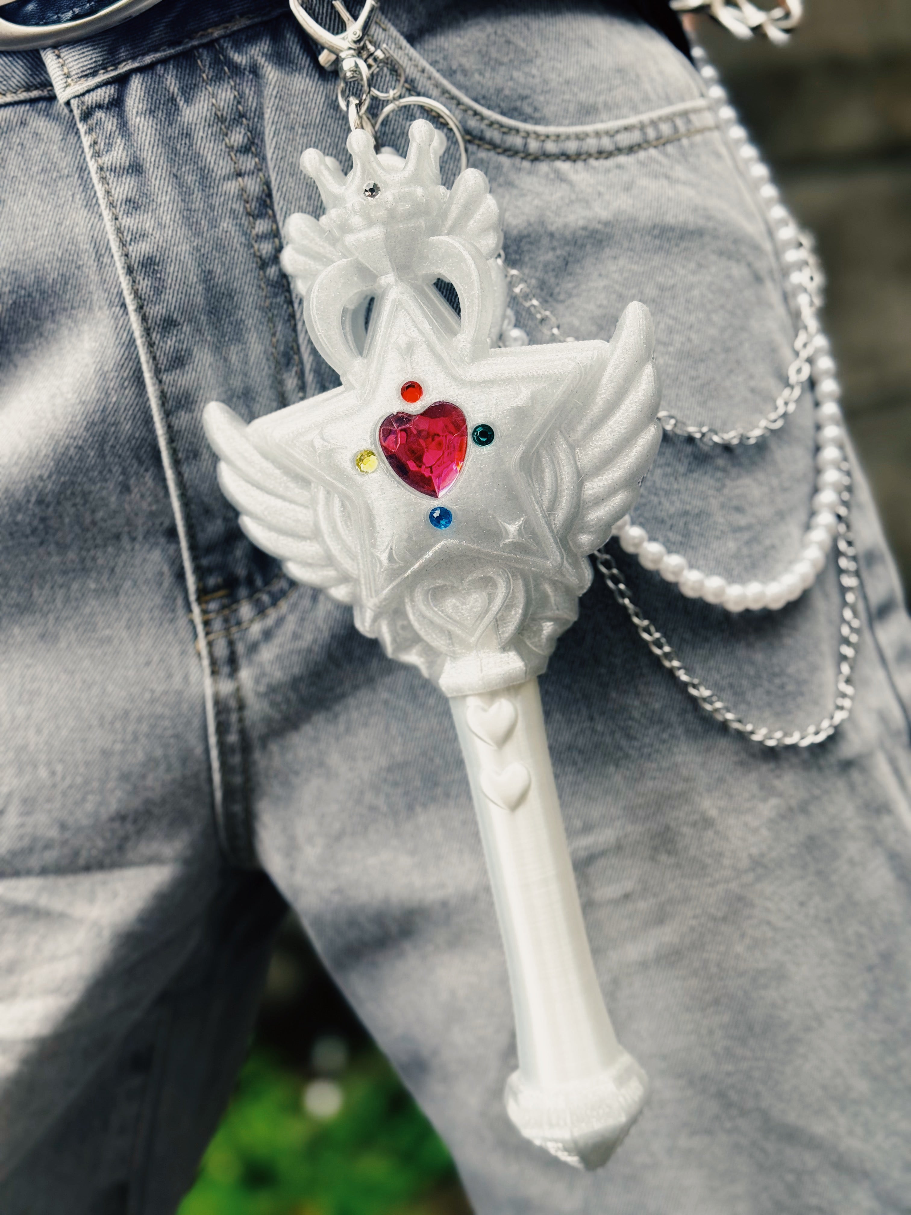 魔法の力でリンクが送れる！マジカルリンクワンド  Magical Link Wand-Glitter White-