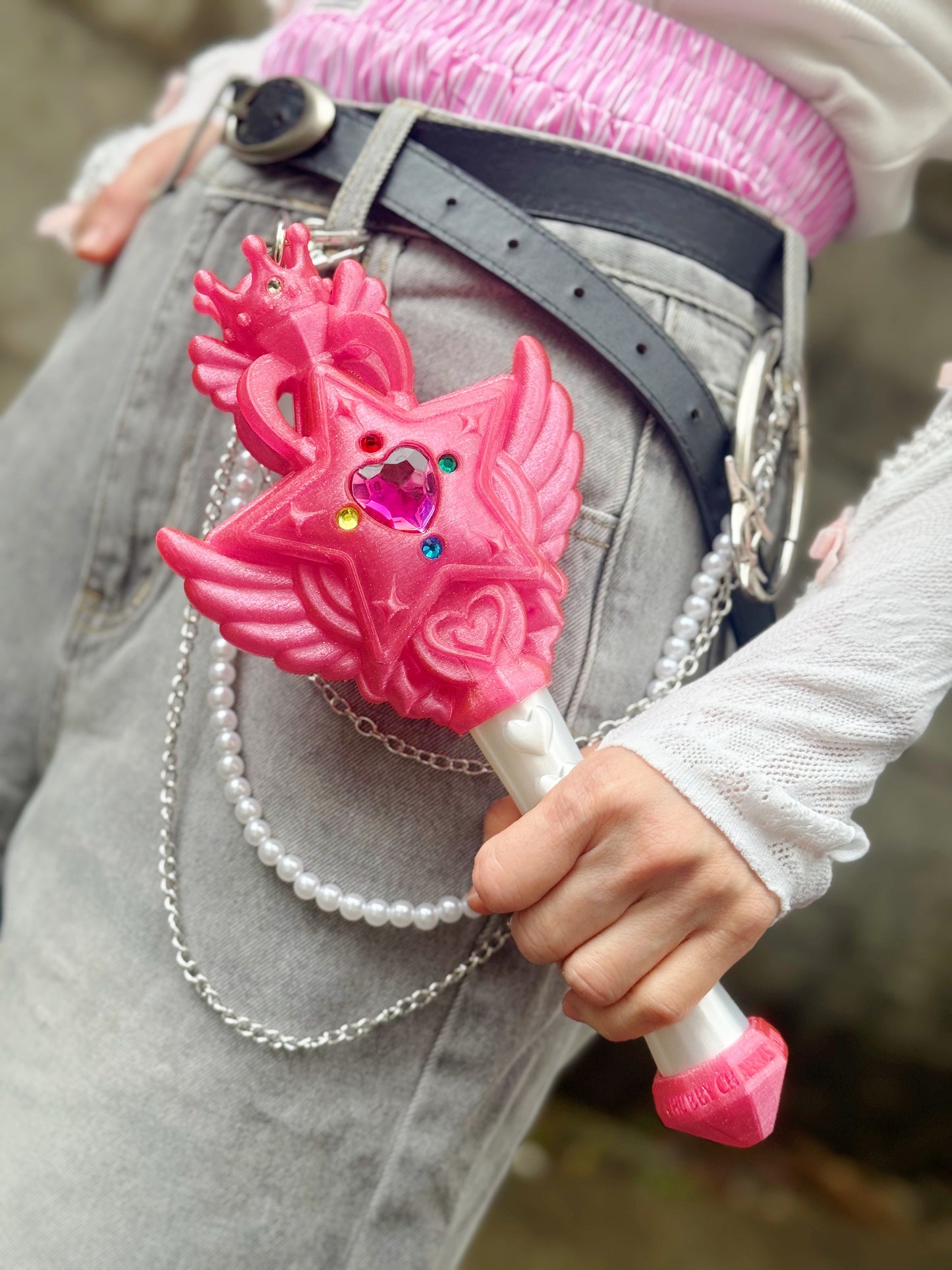 魔法の力でリンクが送れる！マジカルリンクワンド  Magical Link Wand-Glitter Pink-